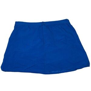 New Maxine Of Hollywood Blue Swim Skirt With Attached Bottom Size 18